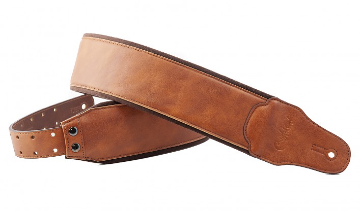 Smooth Woody Strap for bass and guitar in leather 1
